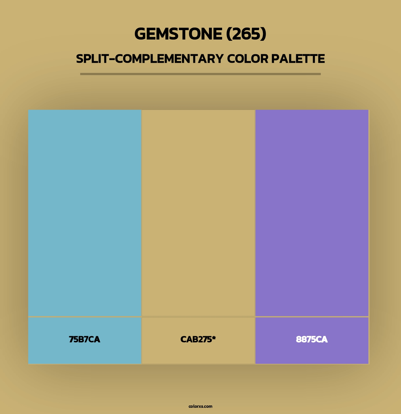 Gemstone (265) - Split-Complementary Color Palette