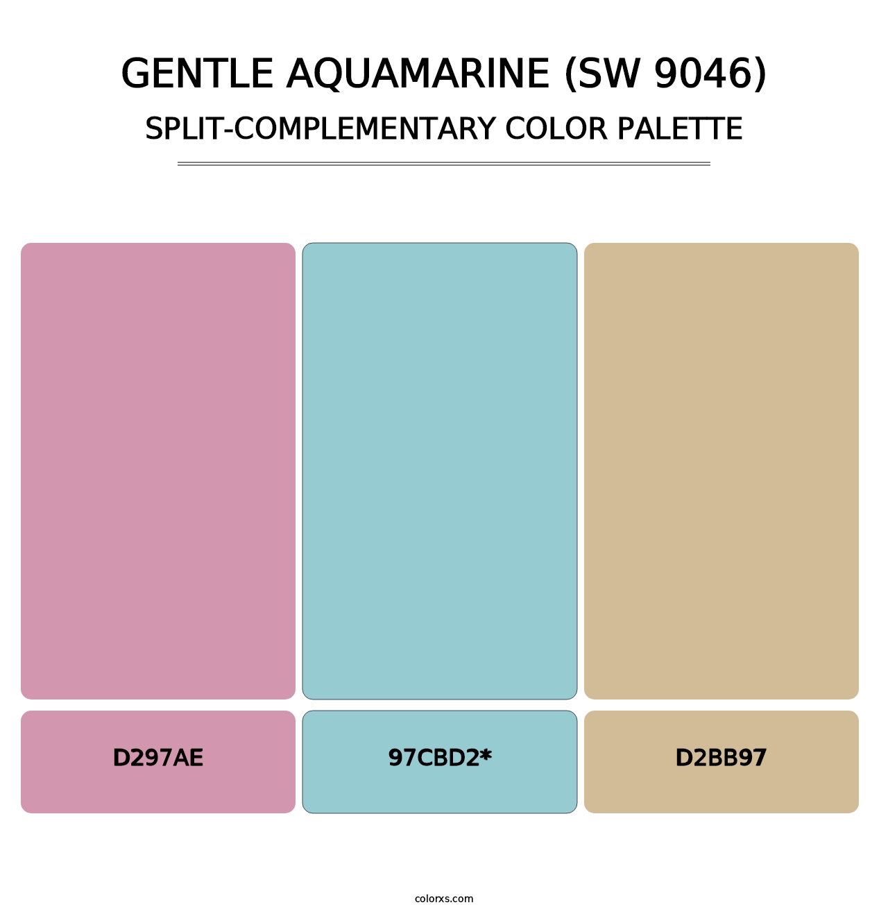 Gentle Aquamarine (SW 9046) - Split-Complementary Color Palette