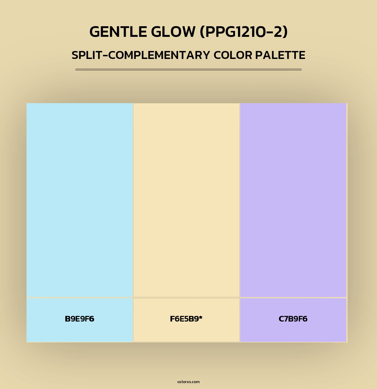 Gentle Glow (PPG1210-2) - Split-Complementary Color Palette