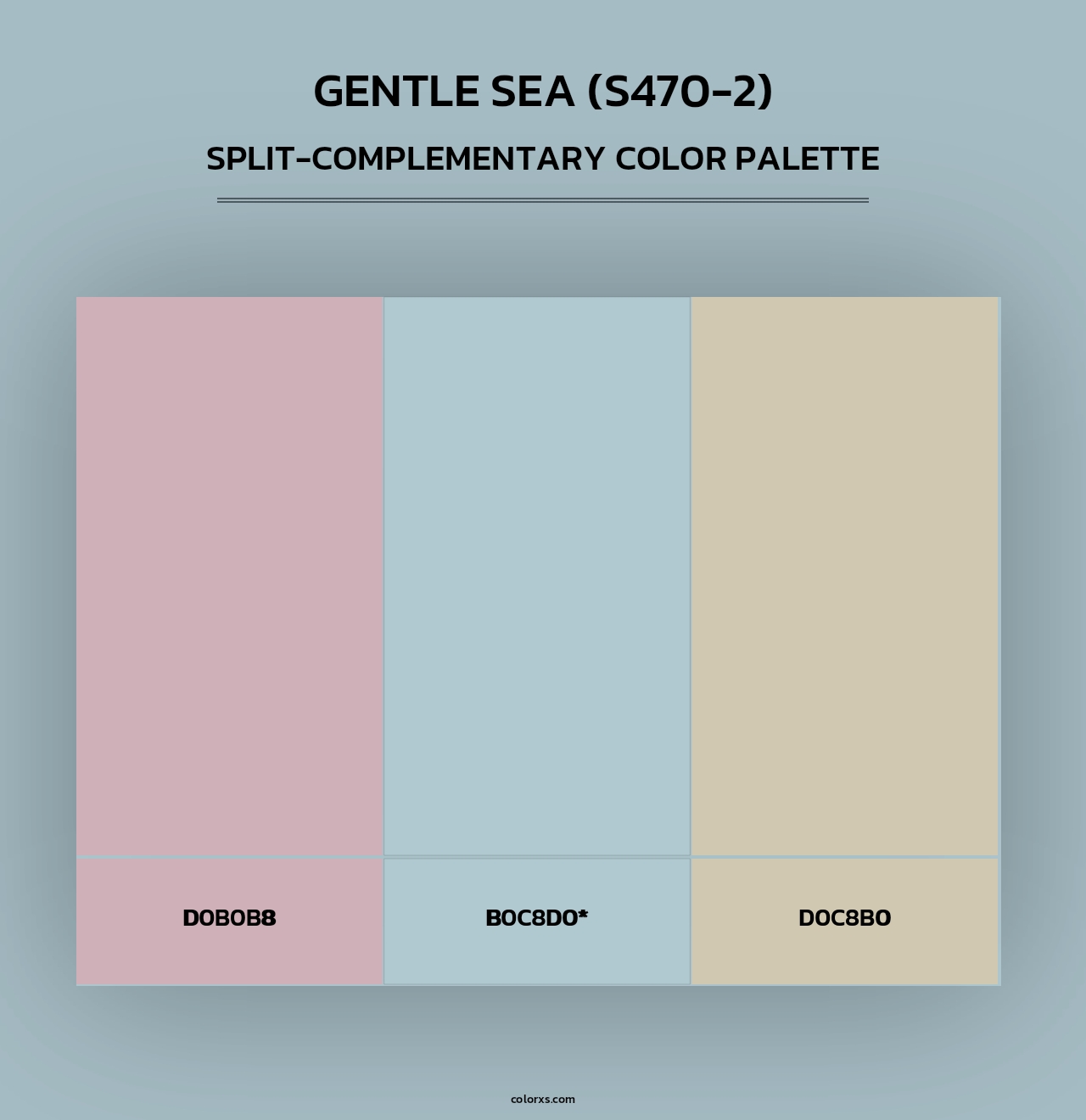 Gentle Sea (S470-2) - Split-Complementary Color Palette