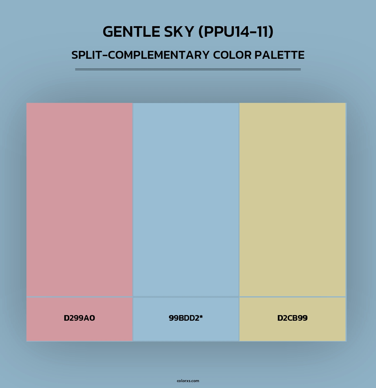 Gentle Sky (PPU14-11) - Split-Complementary Color Palette