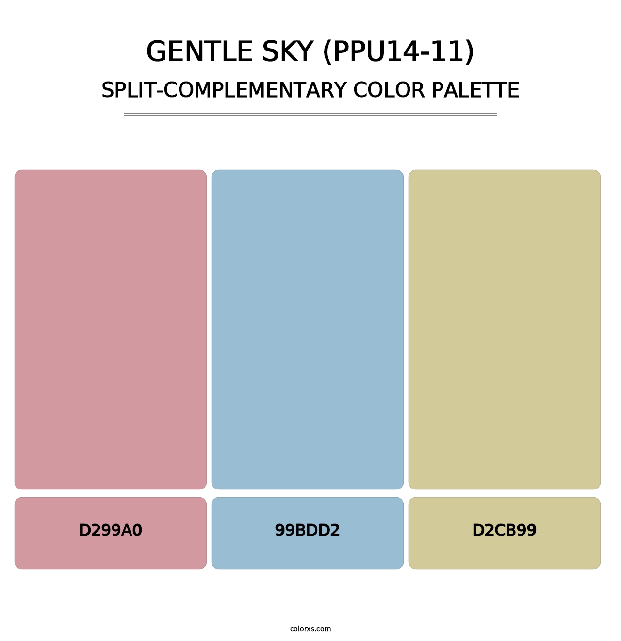 Gentle Sky (PPU14-11) - Split-Complementary Color Palette