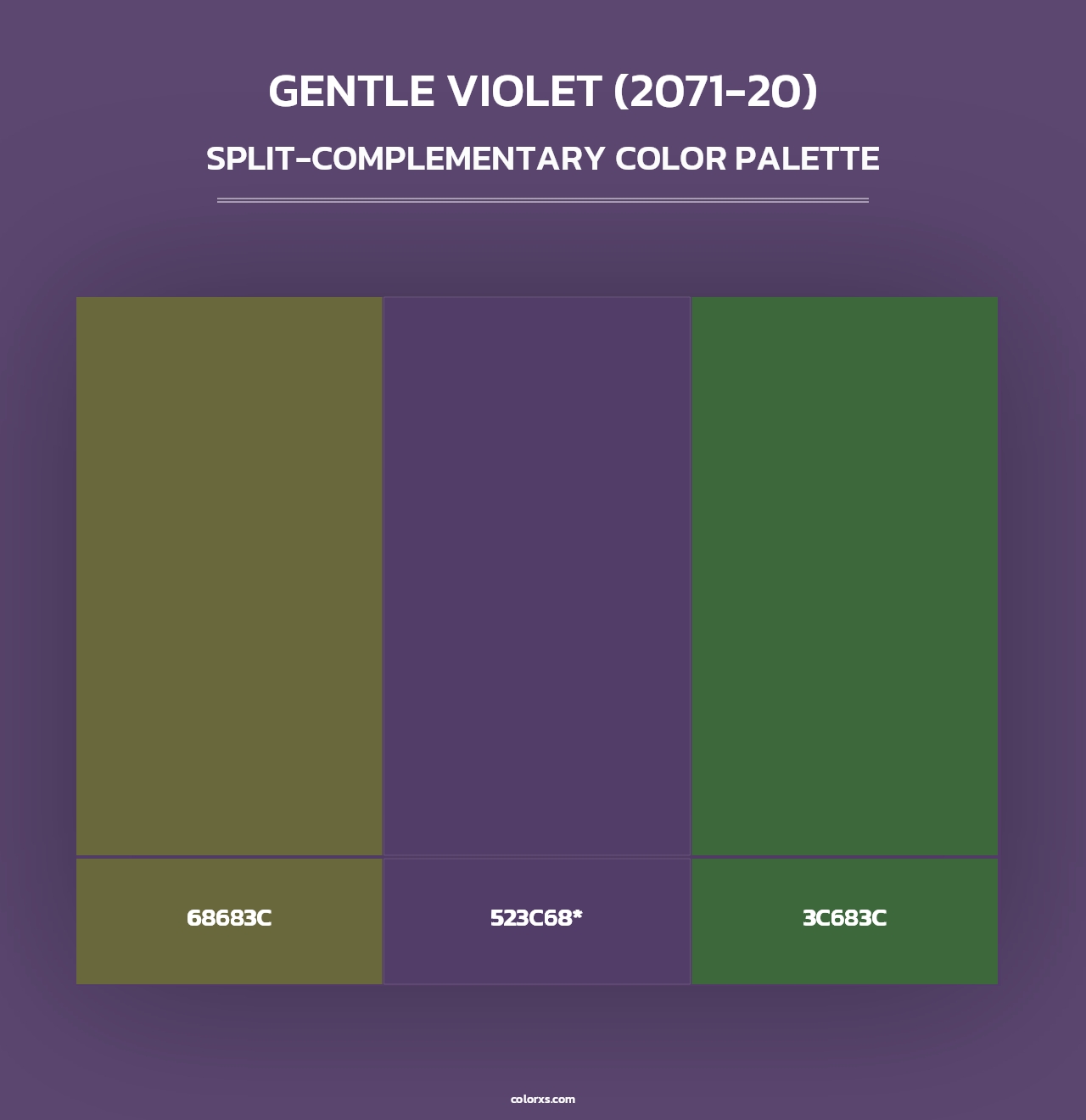 Gentle Violet (2071-20) - Split-Complementary Color Palette