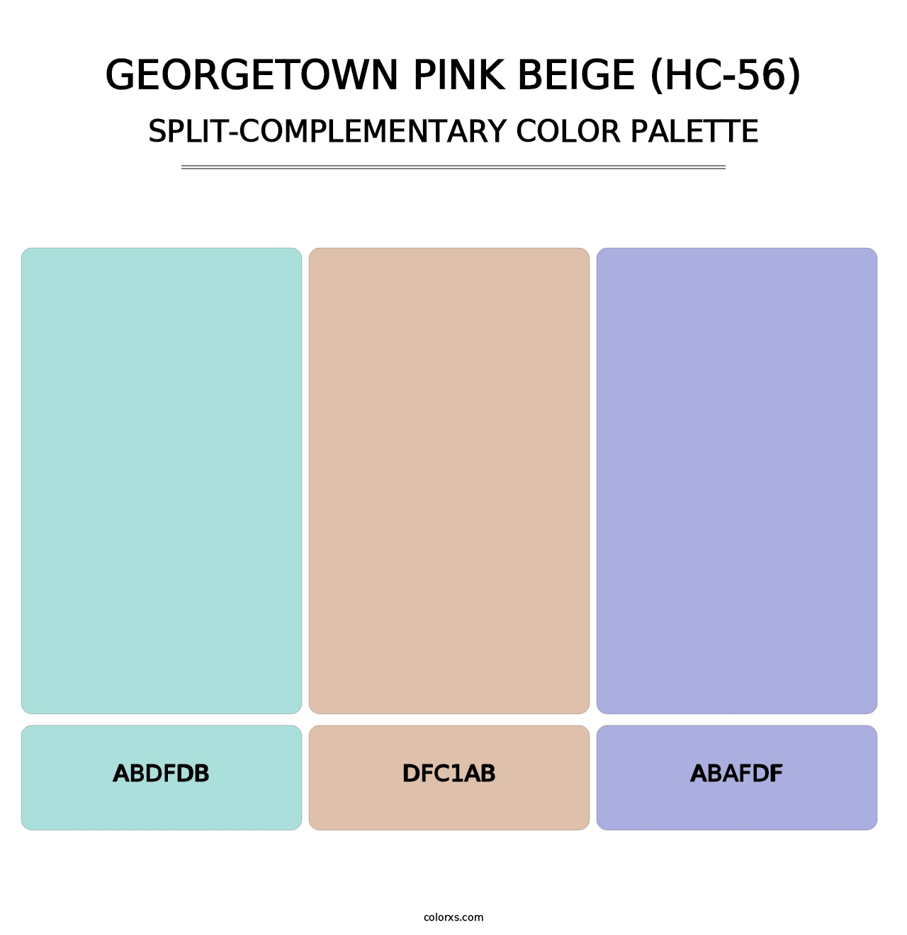 Georgetown Pink Beige (HC-56) - Split-Complementary Color Palette