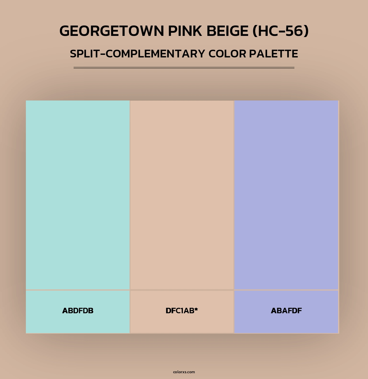 Georgetown Pink Beige (HC-56) - Split-Complementary Color Palette