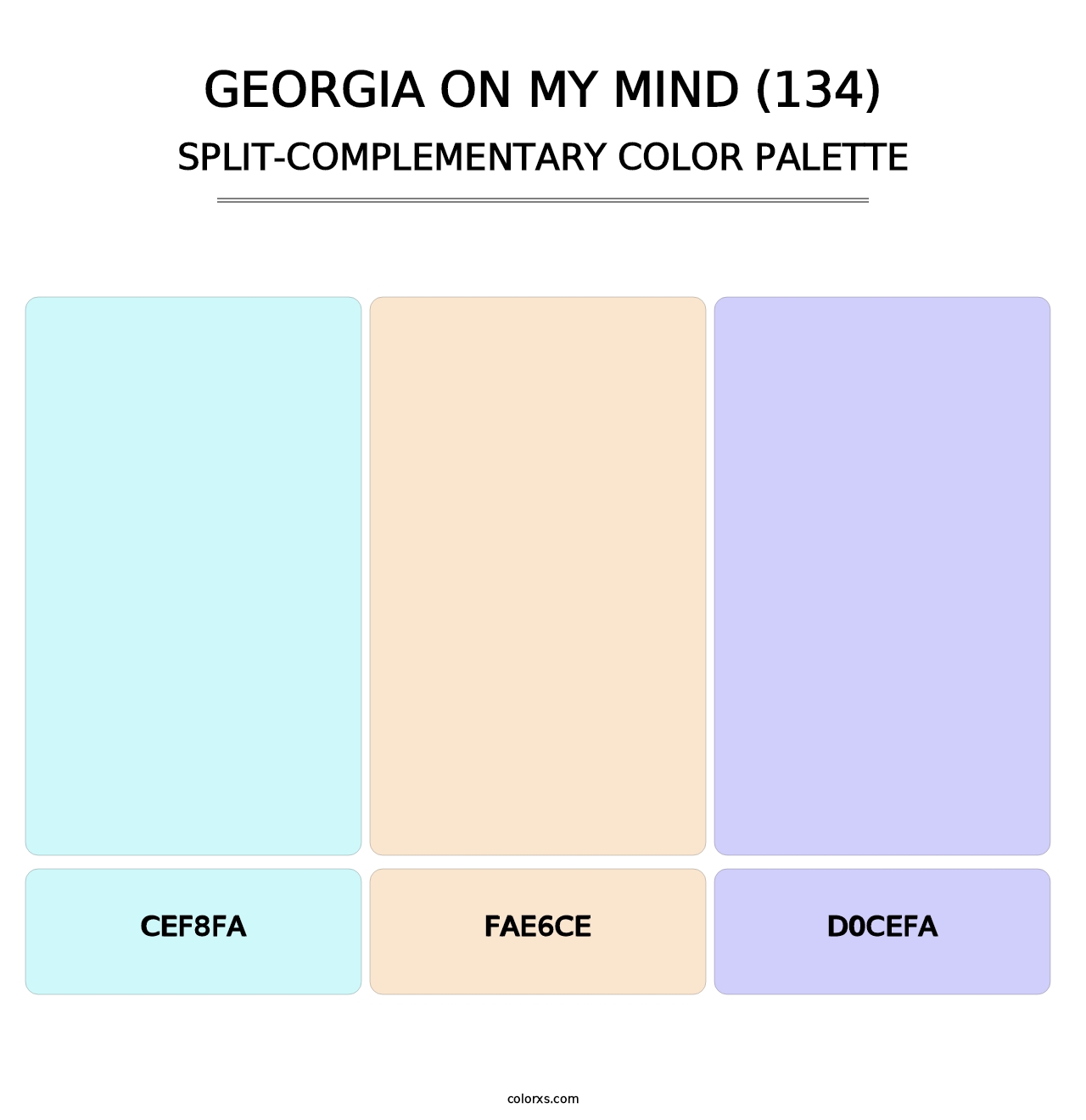 Georgia On My Mind (134) - Split-Complementary Color Palette