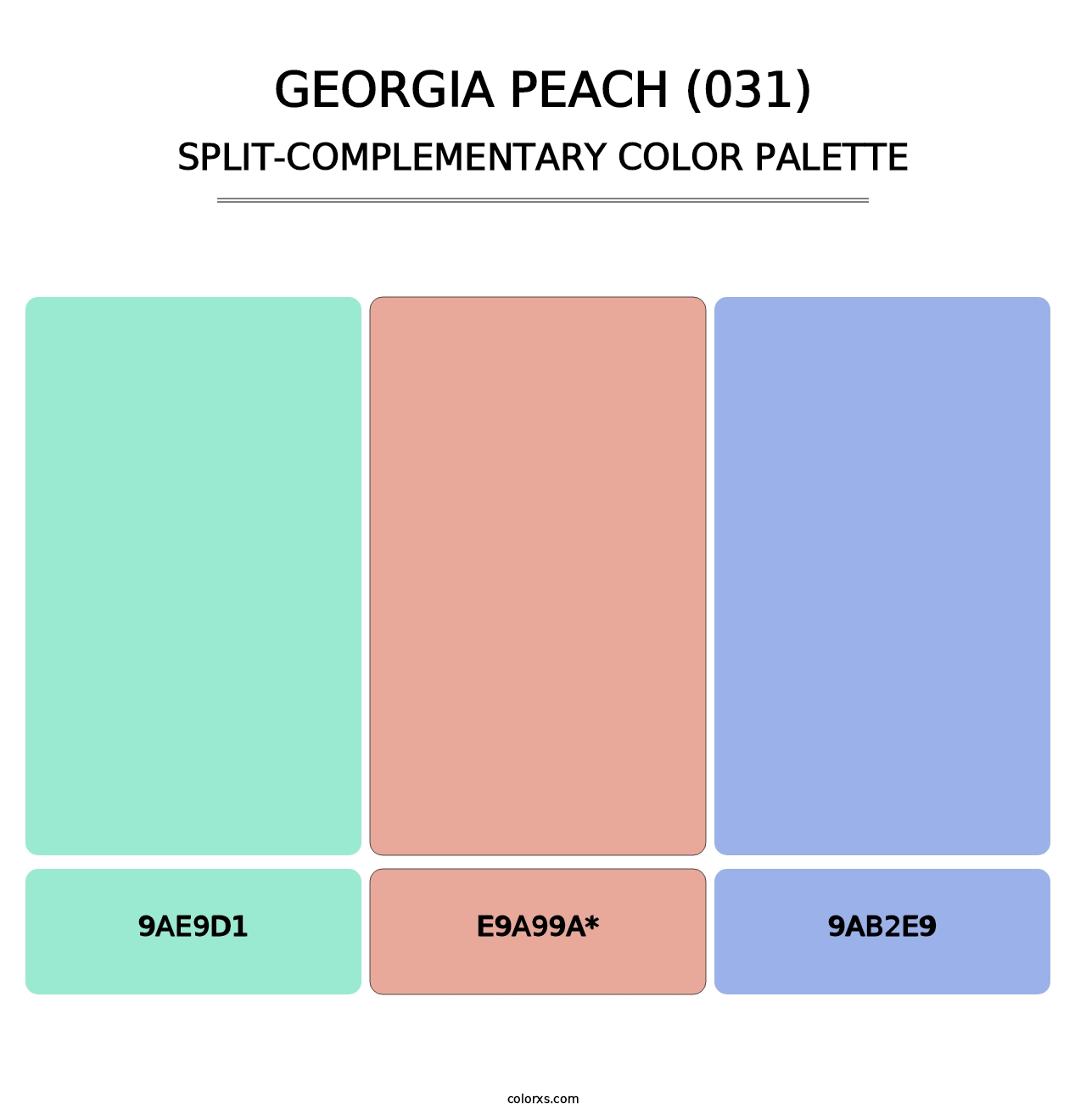 Georgia Peach (031) - Split-Complementary Color Palette