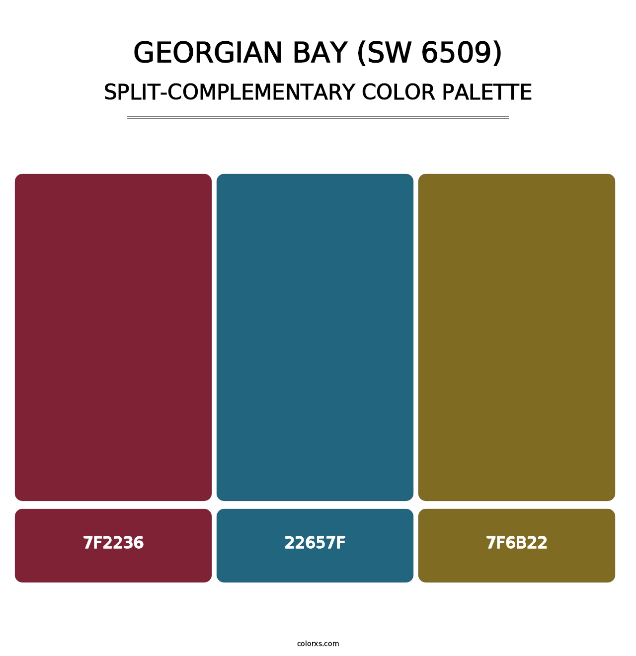 Georgian Bay (SW 6509) - Split-Complementary Color Palette