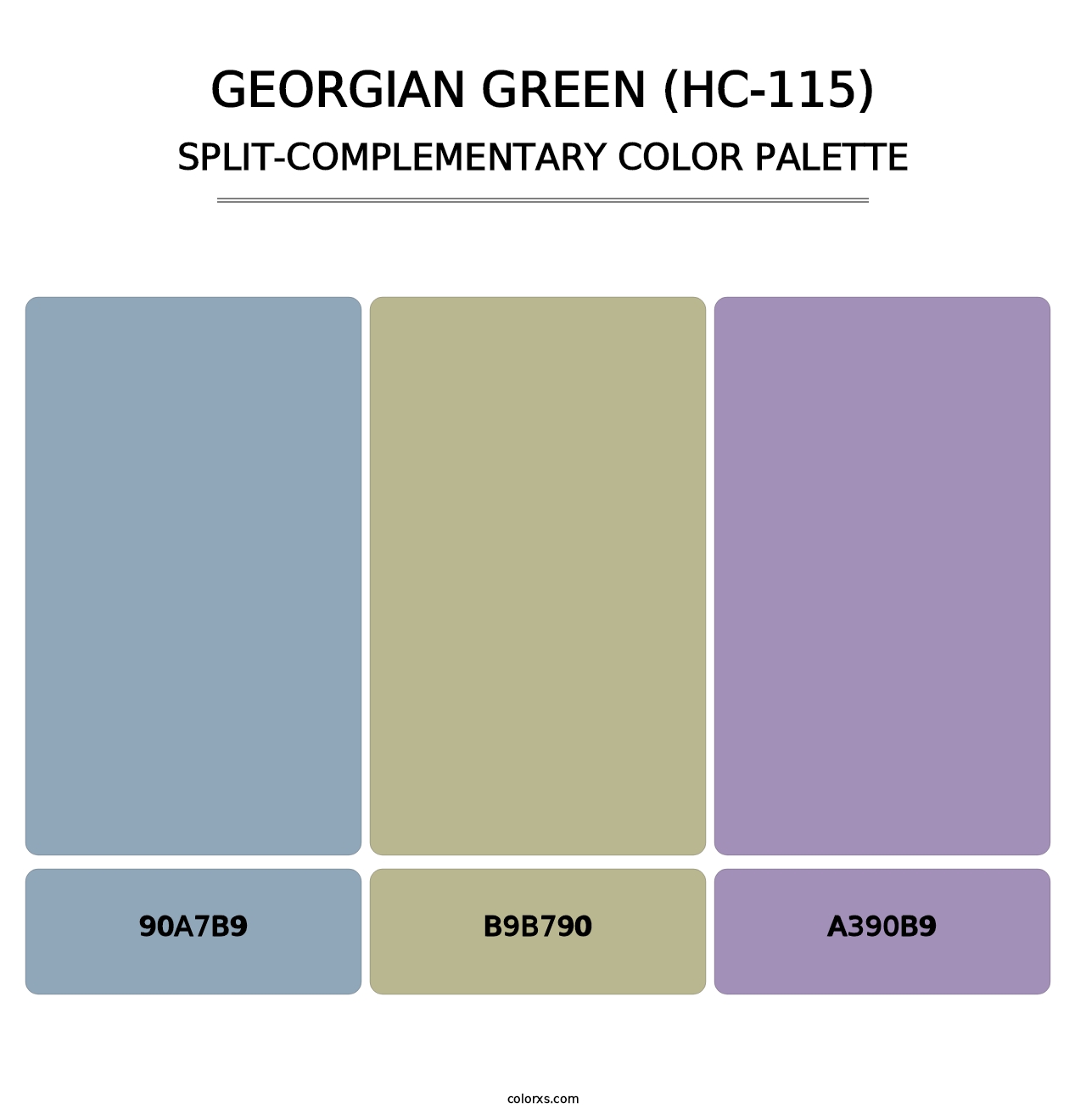 Georgian Green (HC-115) - Split-Complementary Color Palette