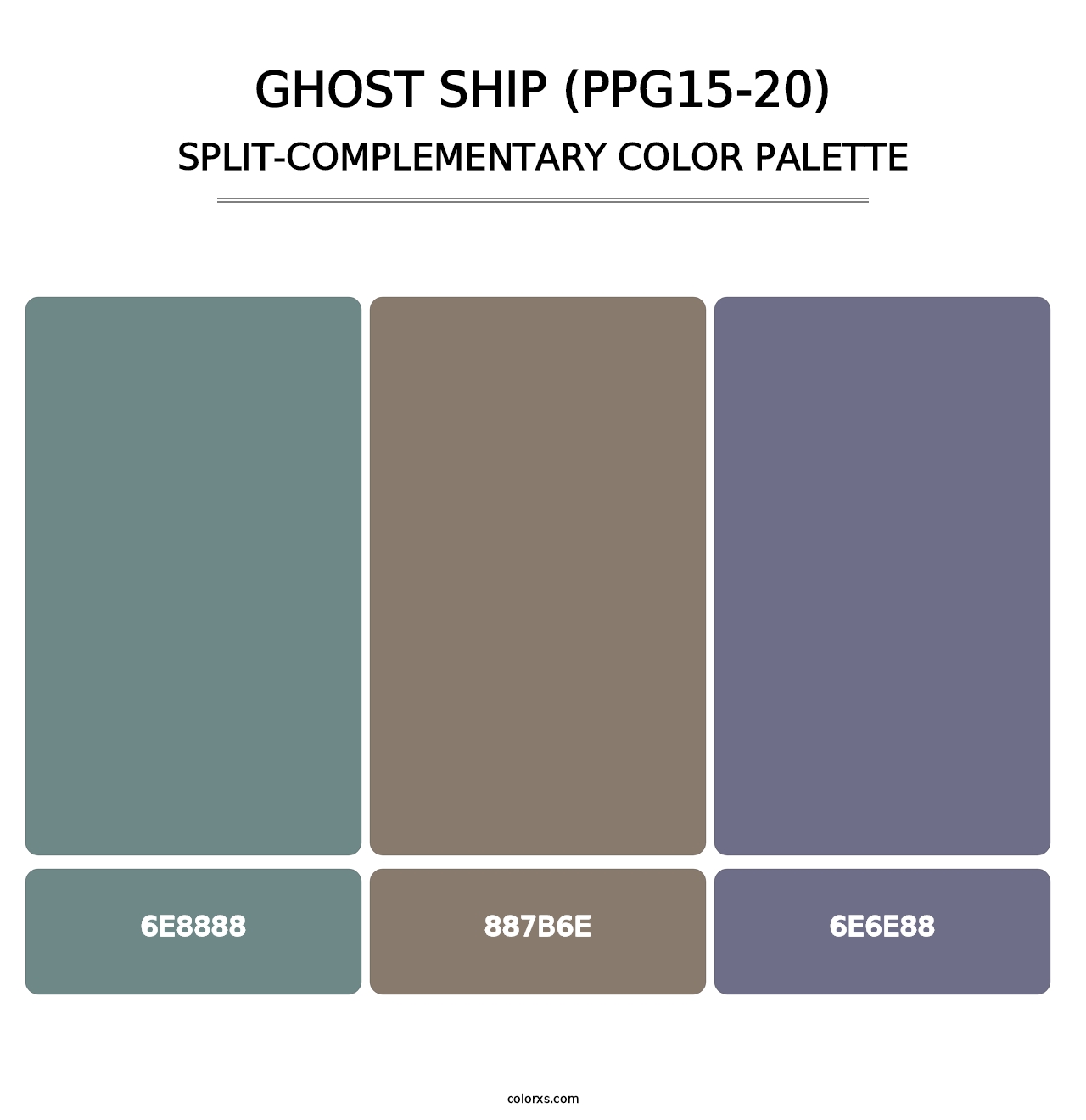 Ghost Ship (PPG15-20) - Split-Complementary Color Palette