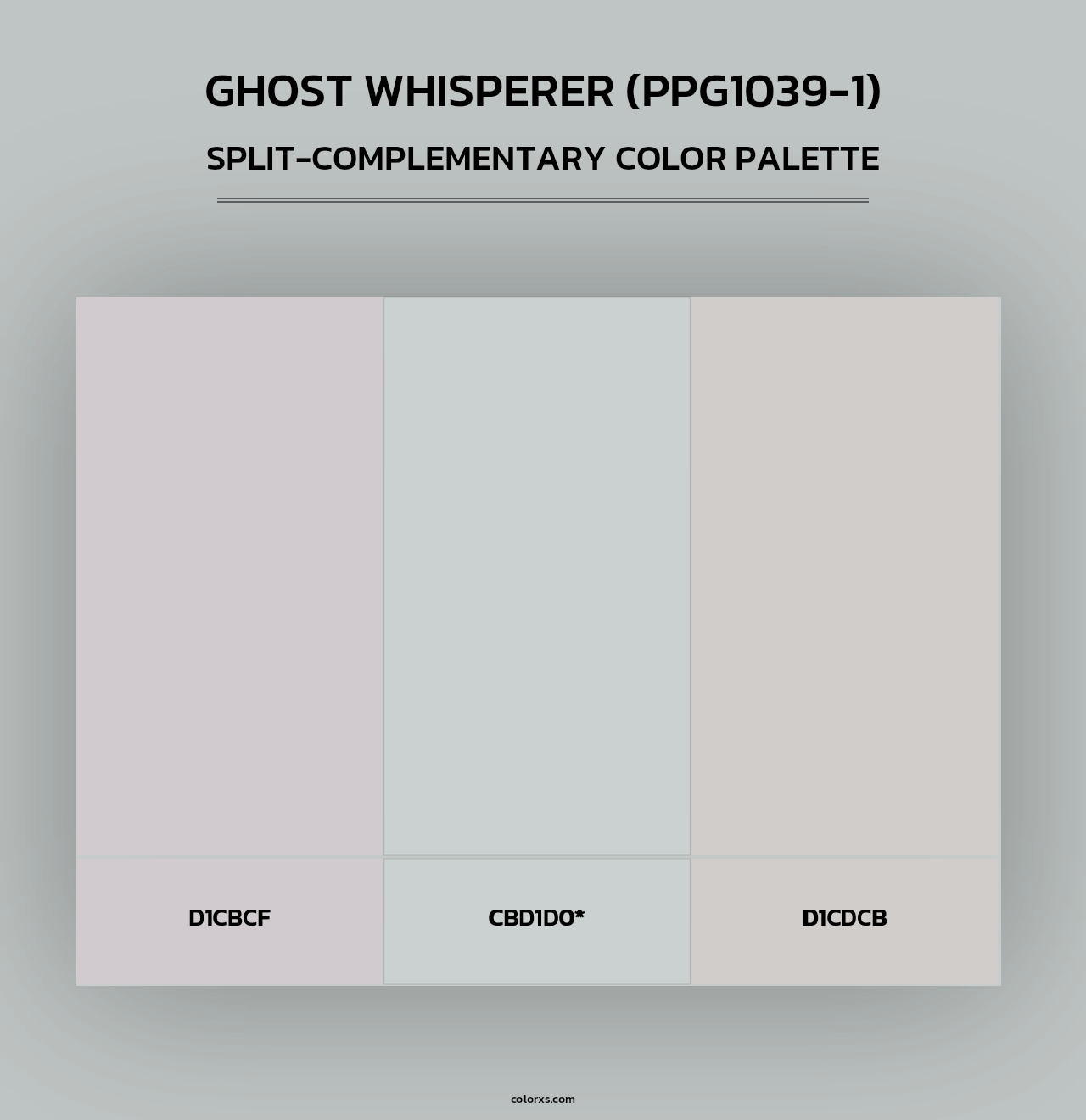 Ghost Whisperer (PPG1039-1) - Split-Complementary Color Palette