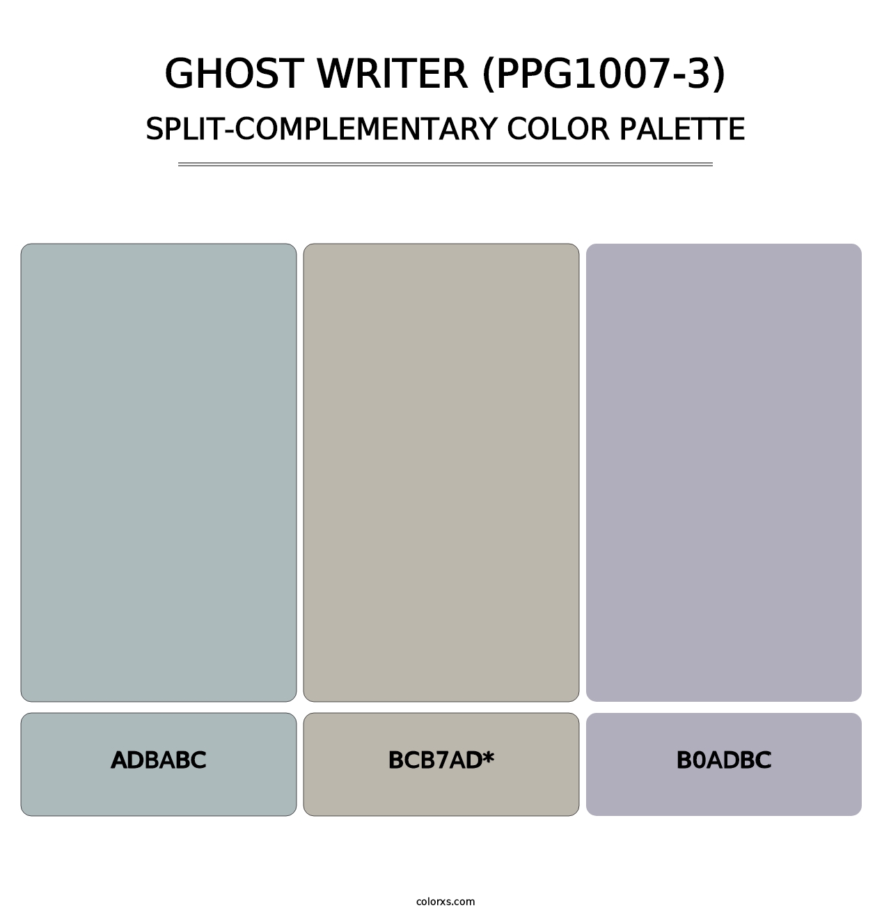 Ghost Writer (PPG1007-3) - Split-Complementary Color Palette