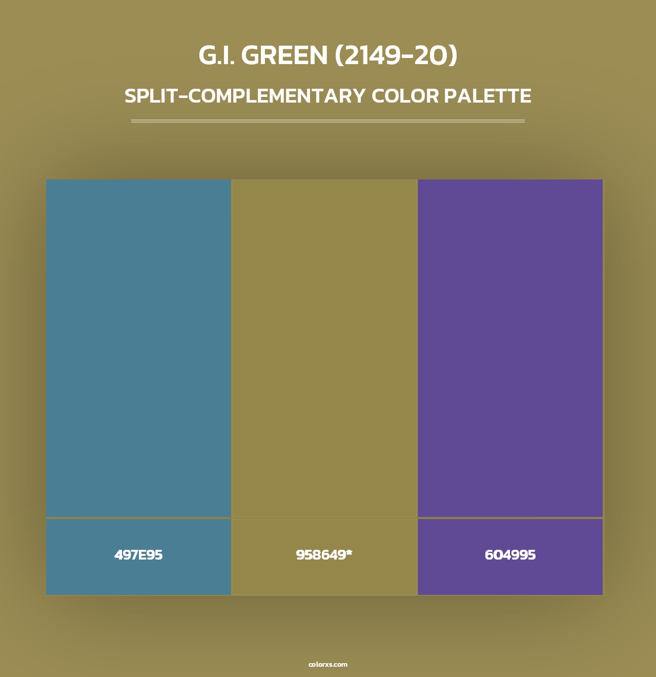 G.I. Green (2149-20) - Split-Complementary Color Palette