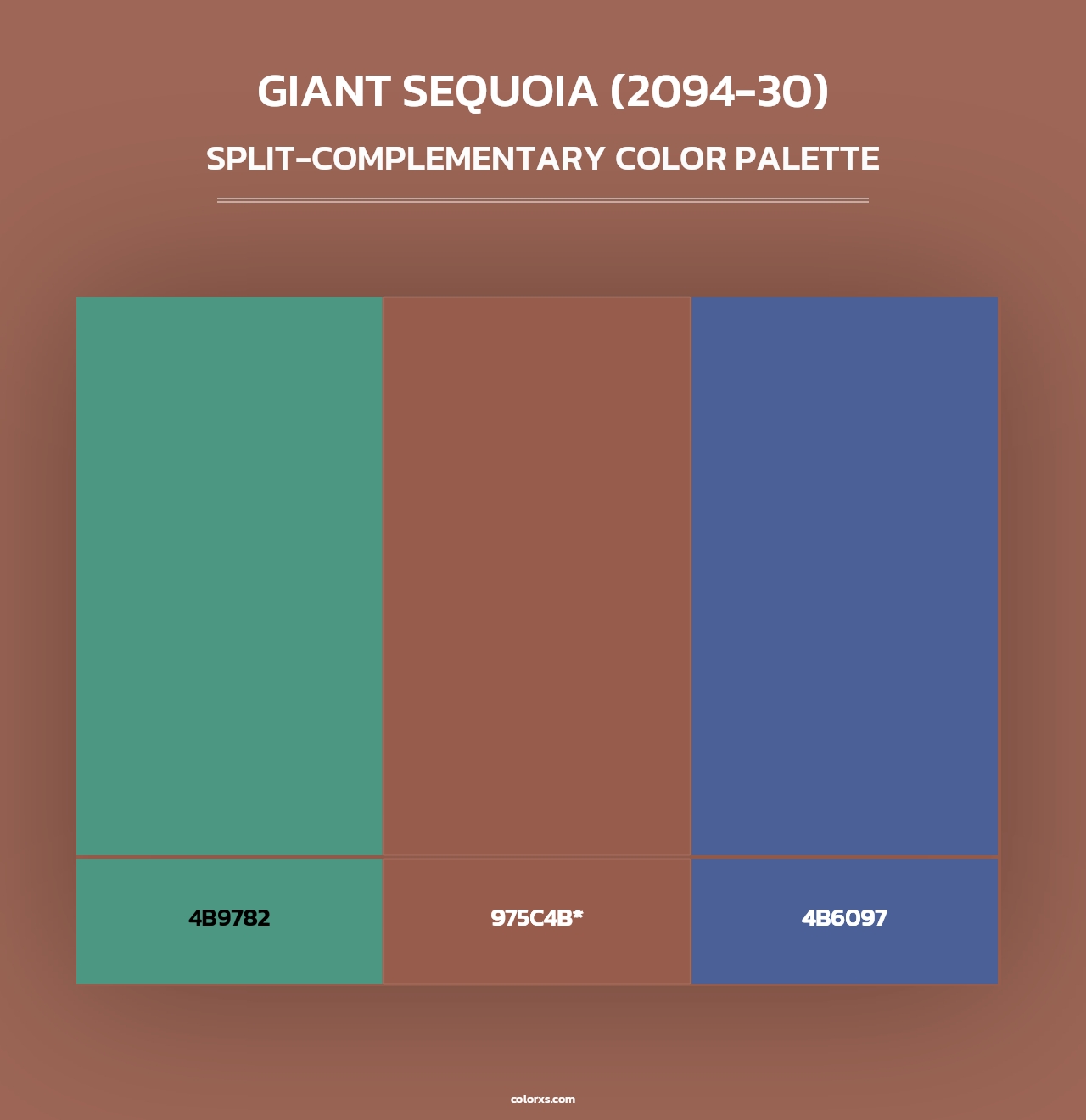 Giant Sequoia (2094-30) - Split-Complementary Color Palette