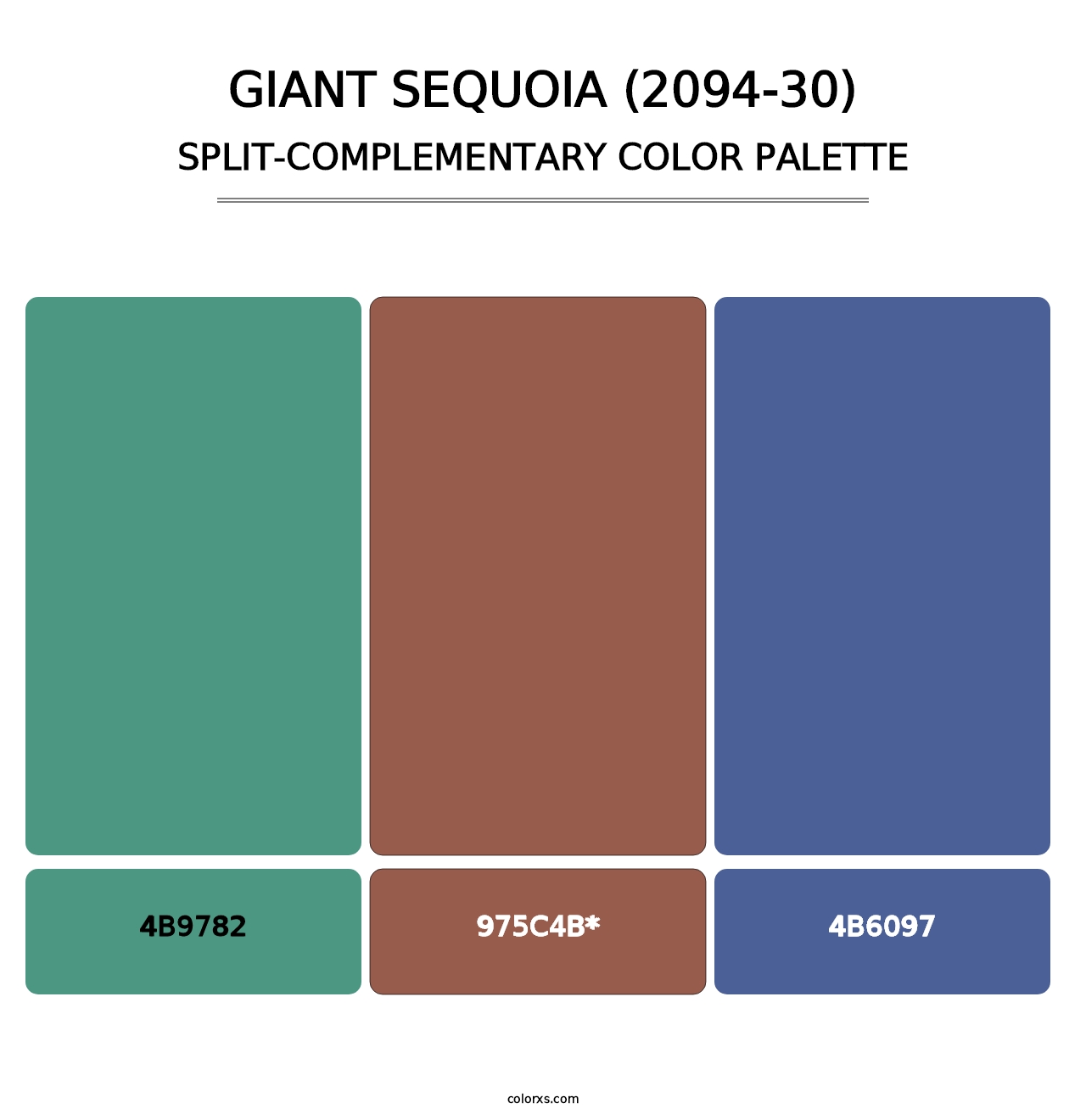 Giant Sequoia (2094-30) - Split-Complementary Color Palette
