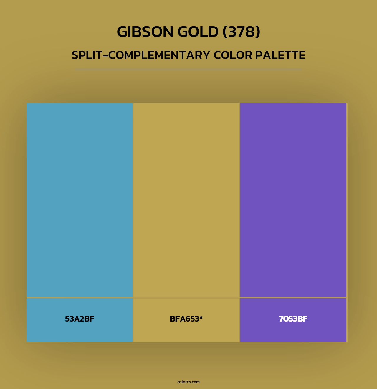 Gibson Gold (378) - Split-Complementary Color Palette