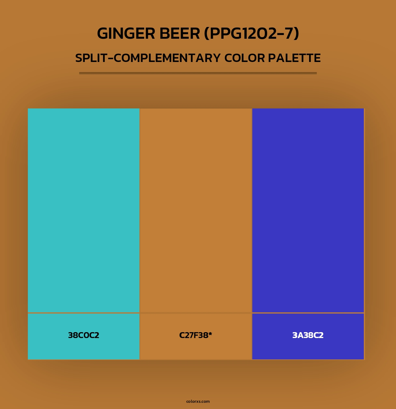Ginger Beer (PPG1202-7) - Split-Complementary Color Palette