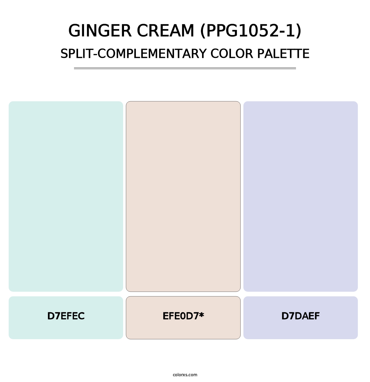 Ginger Cream (PPG1052-1) - Split-Complementary Color Palette