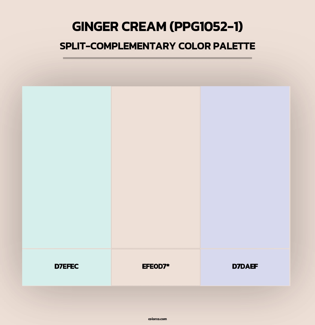Ginger Cream (PPG1052-1) - Split-Complementary Color Palette