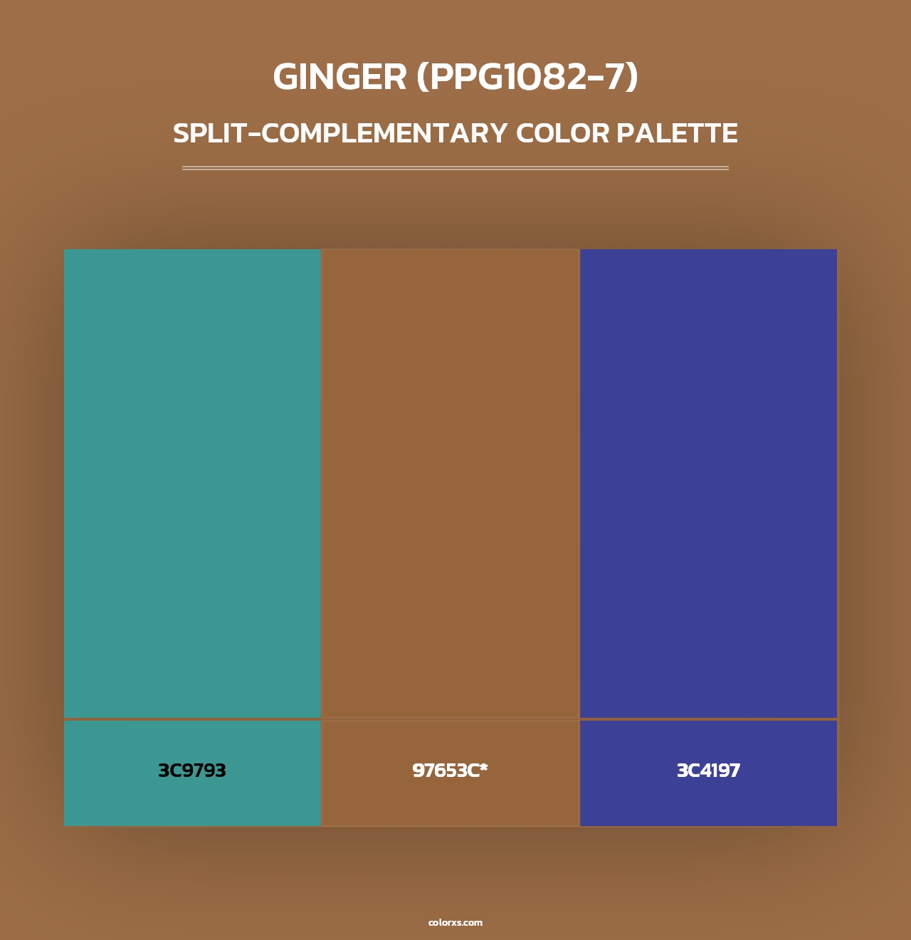 Ginger (PPG1082-7) - Split-Complementary Color Palette