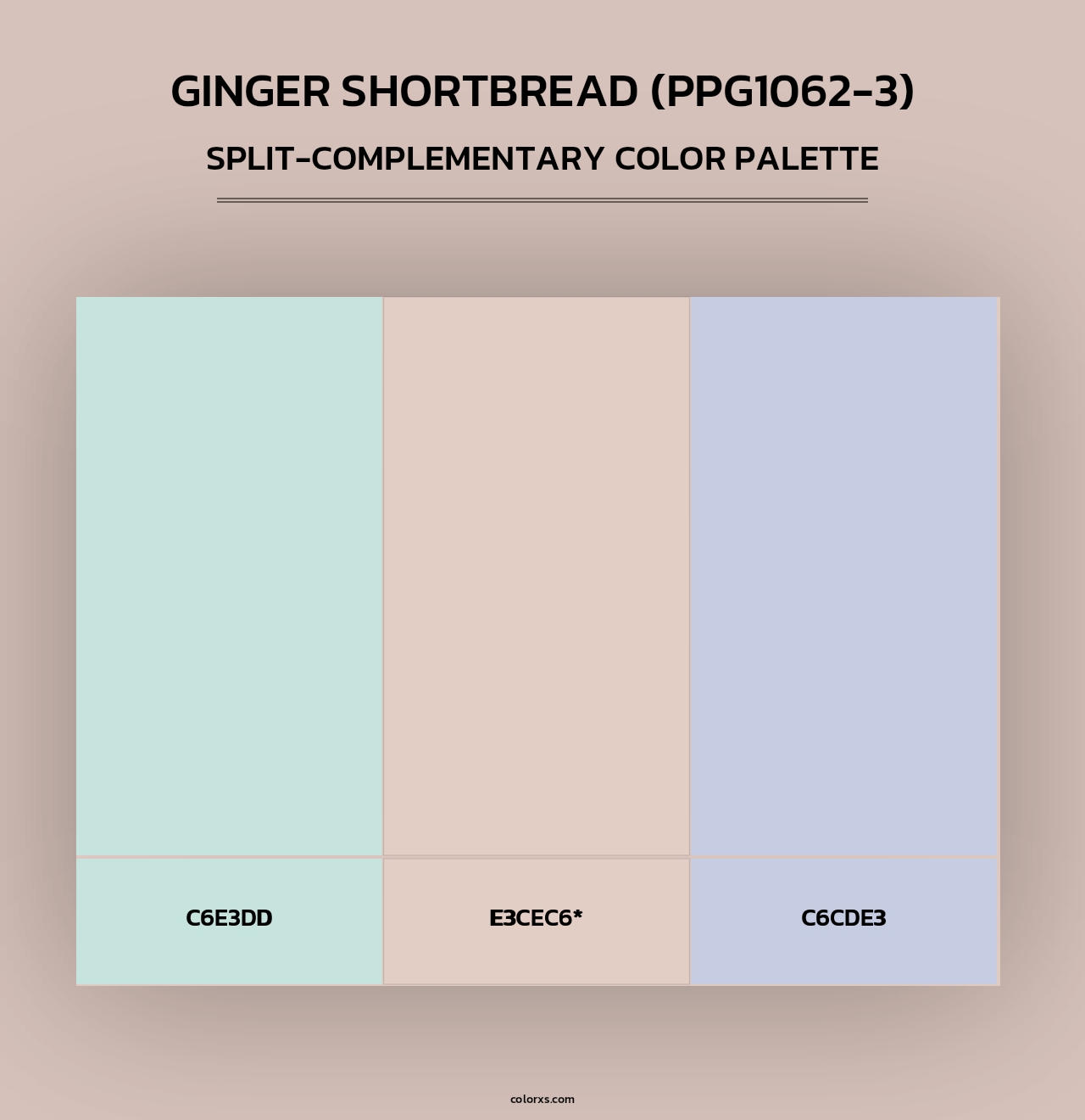 Ginger Shortbread (PPG1062-3) - Split-Complementary Color Palette