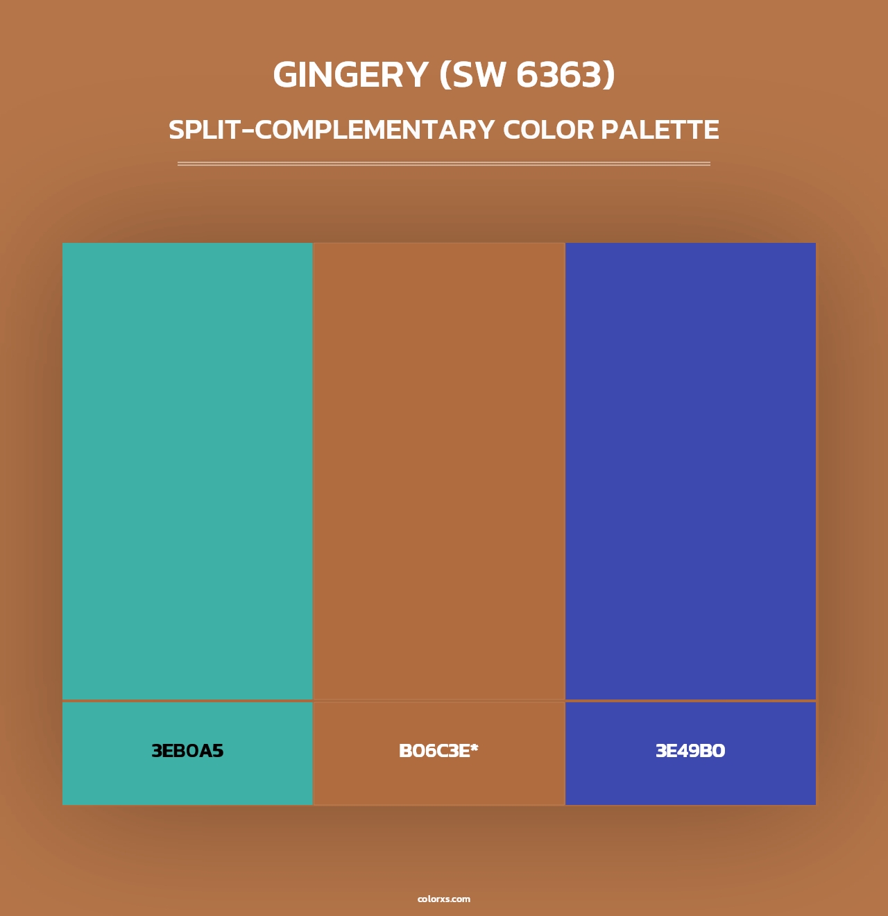 Gingery (SW 6363) - Split-Complementary Color Palette