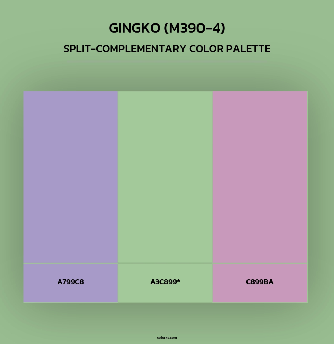 Gingko (M390-4) - Split-Complementary Color Palette