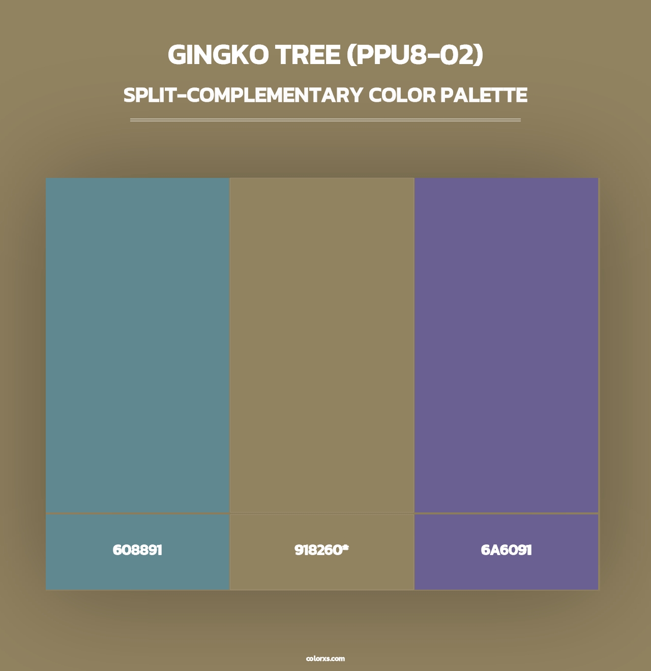 Gingko Tree (PPU8-02) - Split-Complementary Color Palette