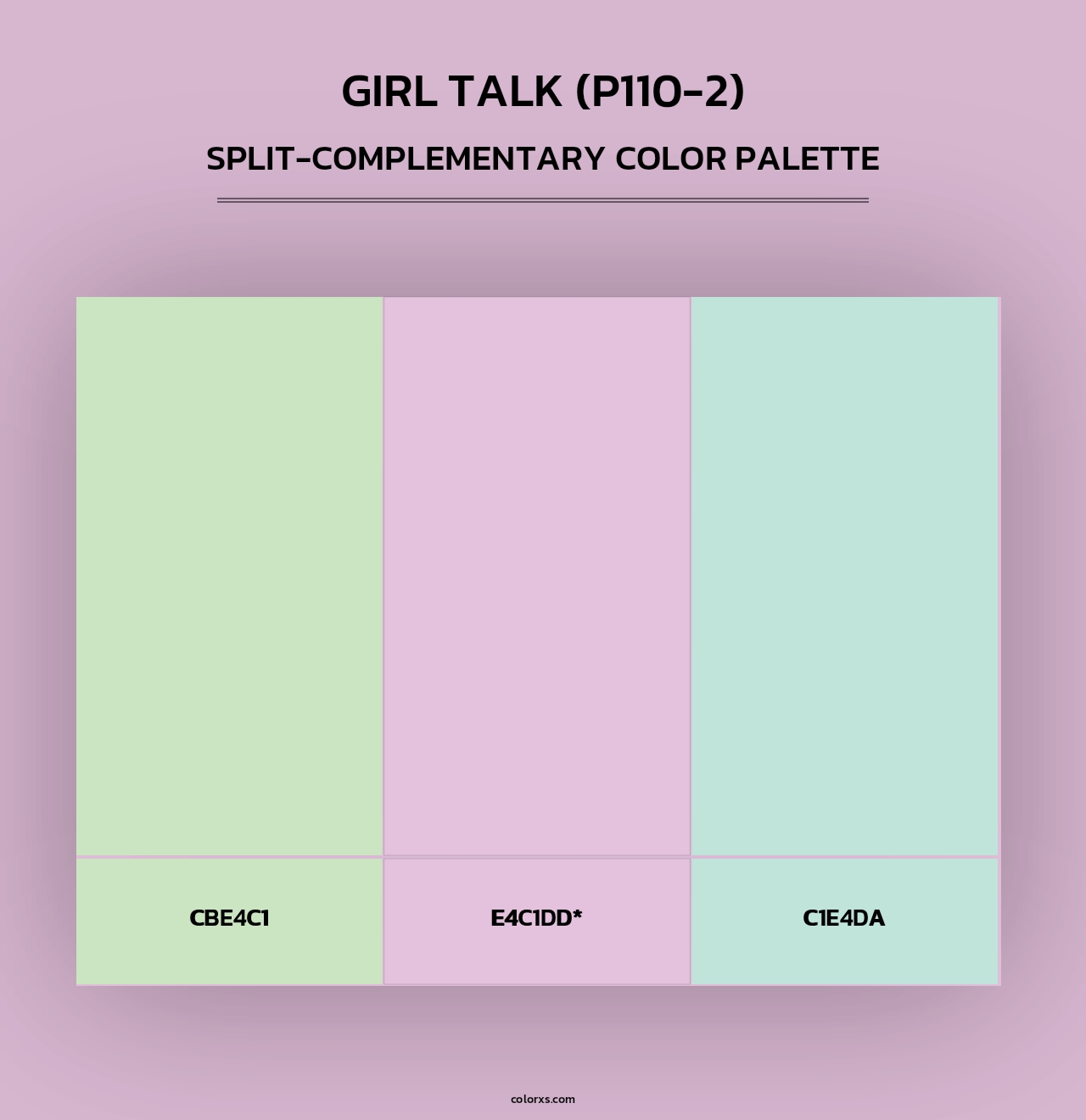 Girl Talk (P110-2) - Split-Complementary Color Palette