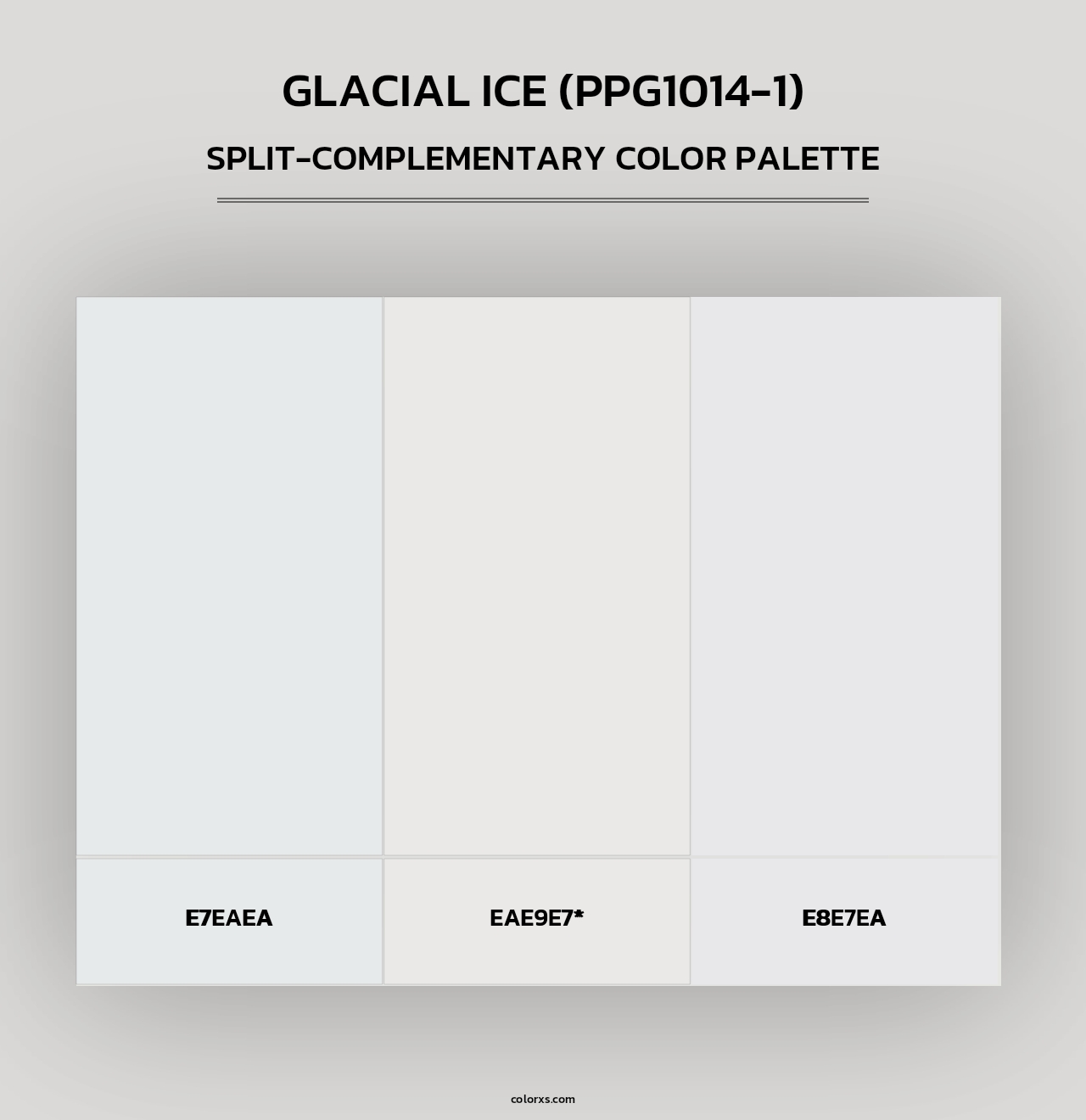 Glacial Ice (PPG1014-1) - Split-Complementary Color Palette