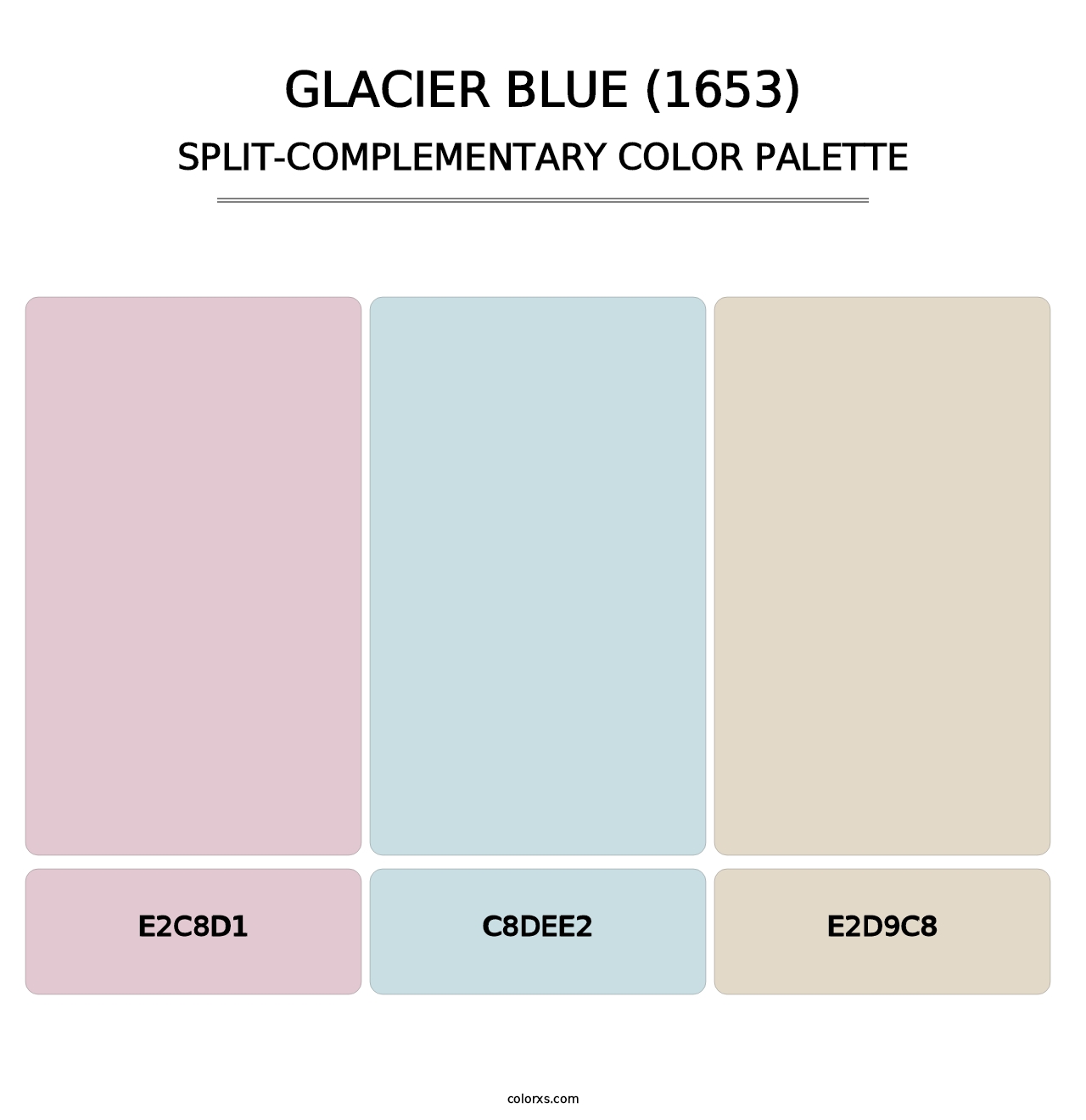 Glacier Blue (1653) - Split-Complementary Color Palette