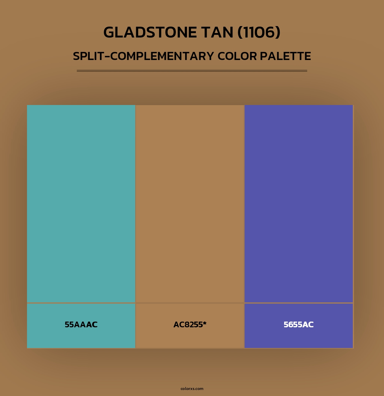 Gladstone Tan (1106) - Split-Complementary Color Palette