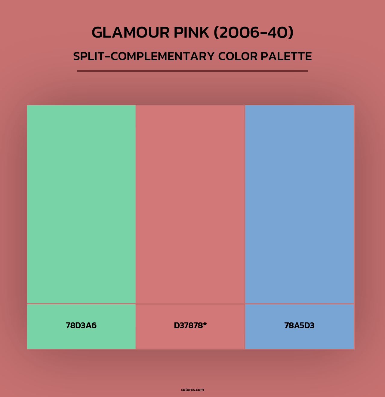 Glamour Pink (2006-40) - Split-Complementary Color Palette
