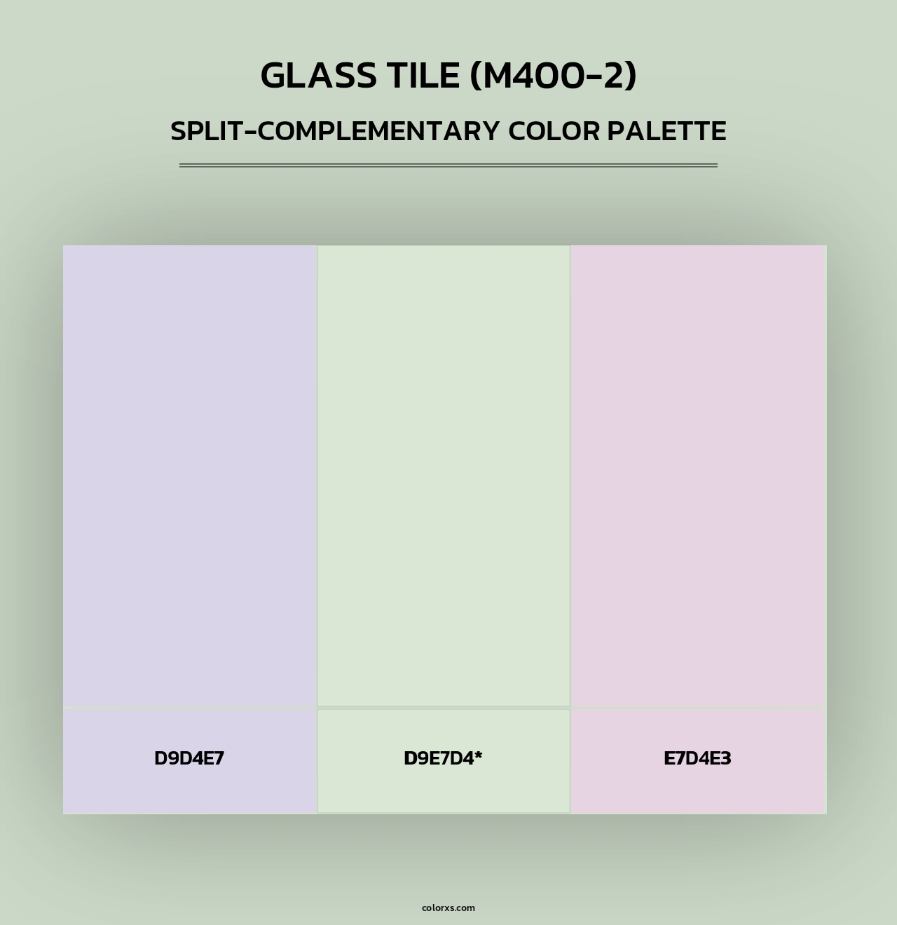 Glass Tile (M400-2) - Split-Complementary Color Palette