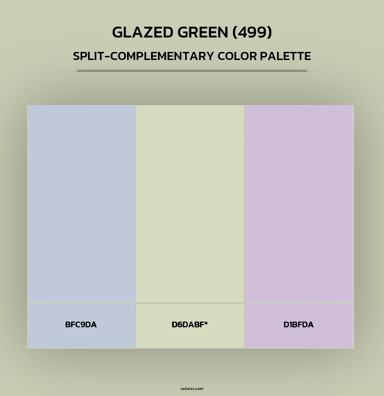 Glazed Green (499) - Split-Complementary Color Palette
