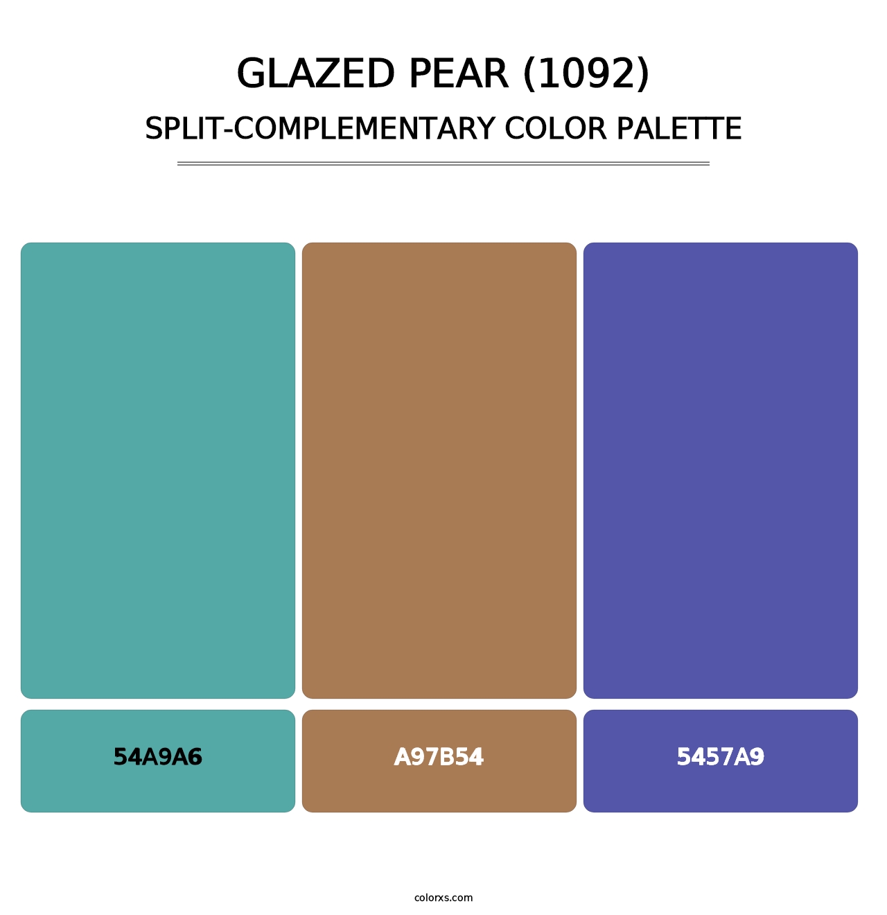 Glazed Pear (1092) - Split-Complementary Color Palette