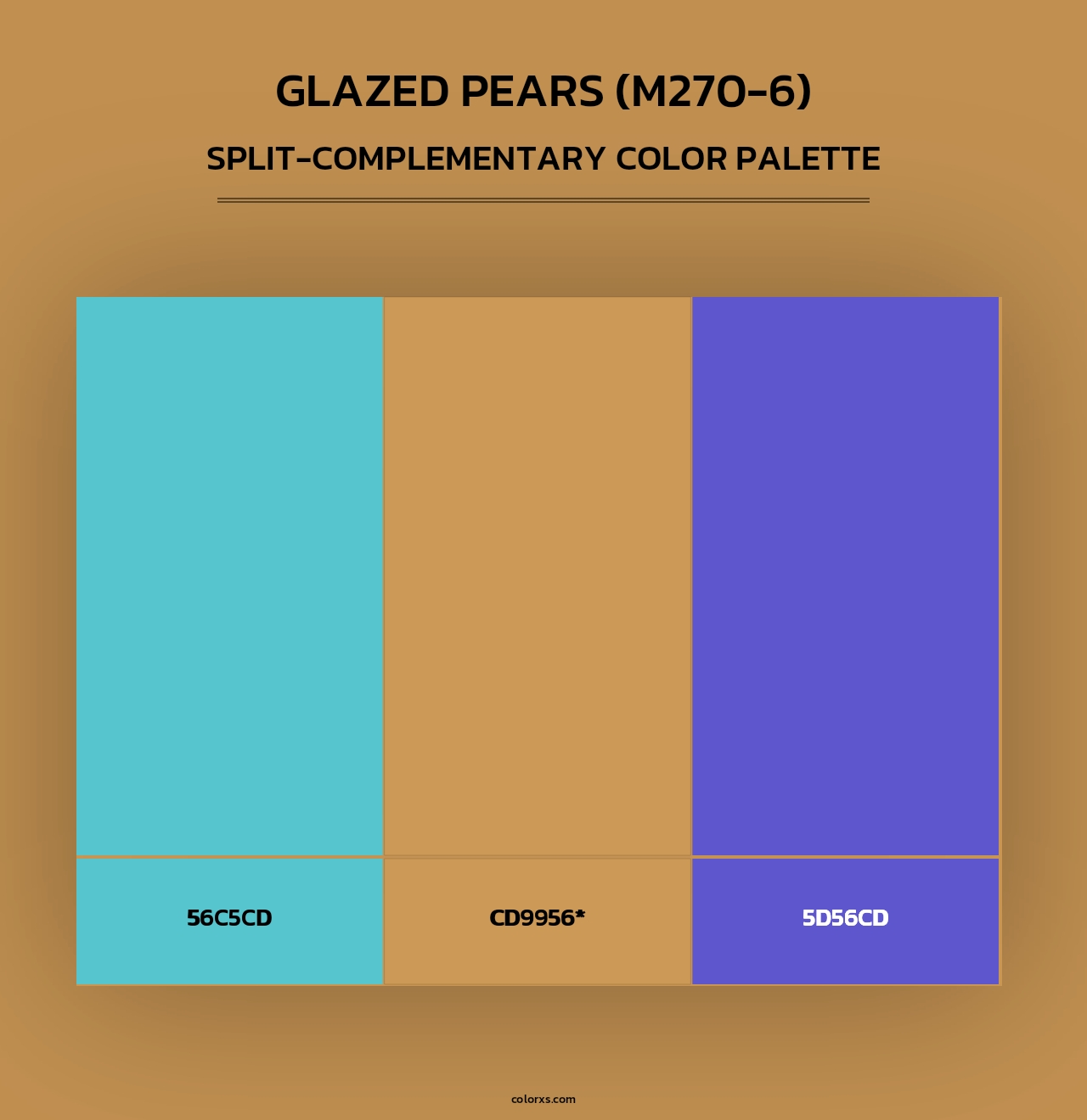 Glazed Pears (M270-6) - Split-Complementary Color Palette