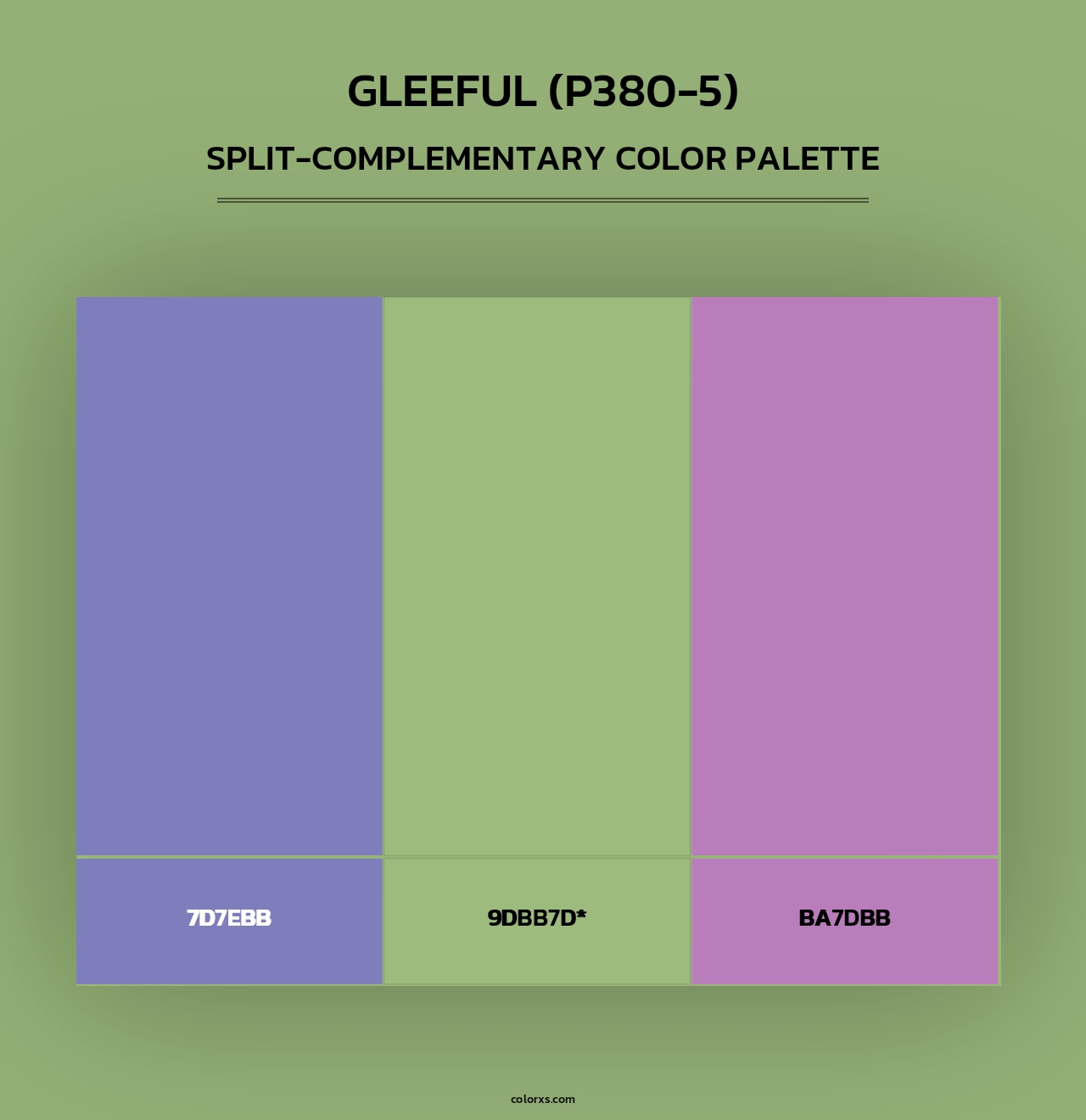 Gleeful (P380-5) - Split-Complementary Color Palette