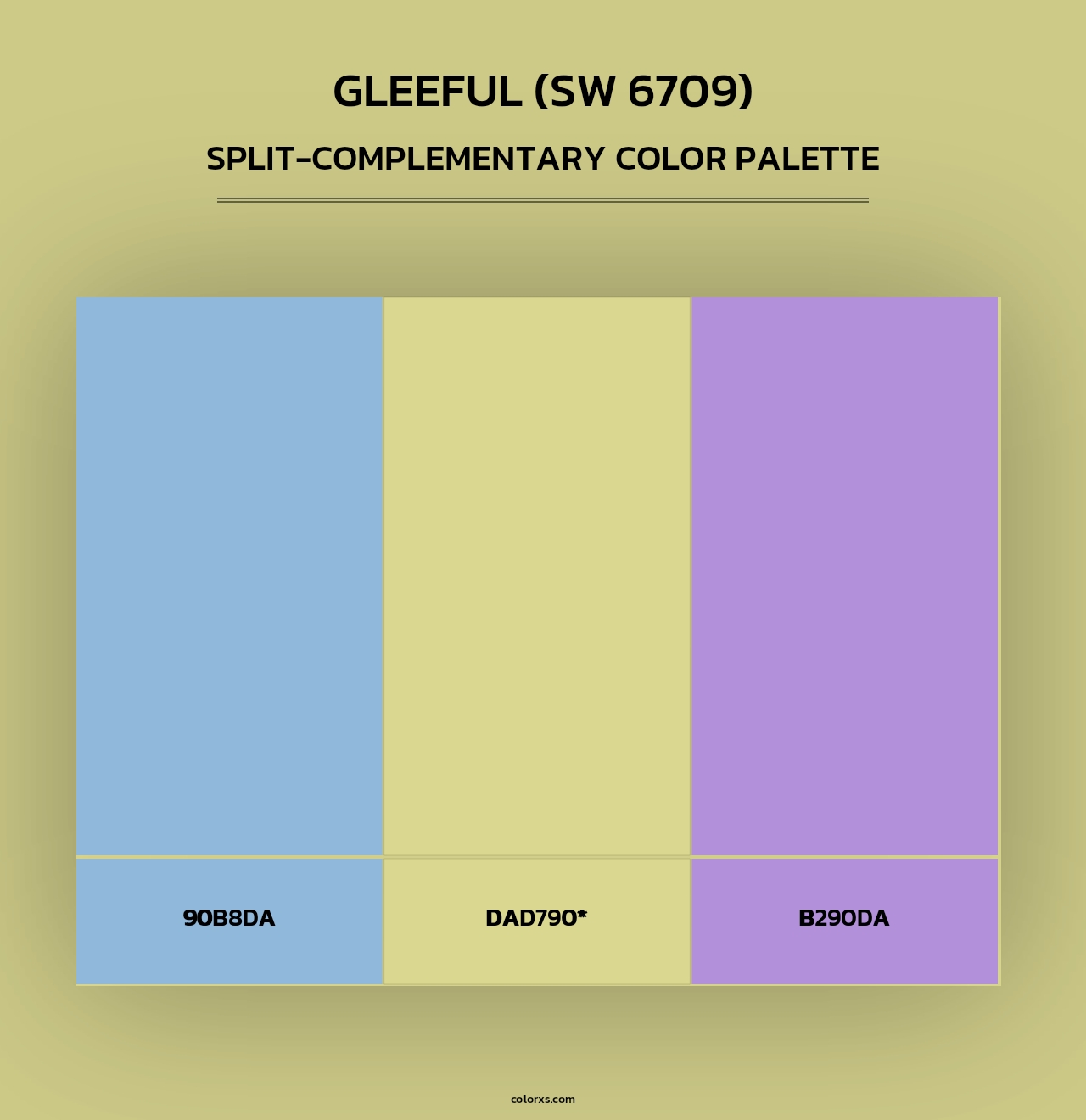 Gleeful (SW 6709) - Split-Complementary Color Palette