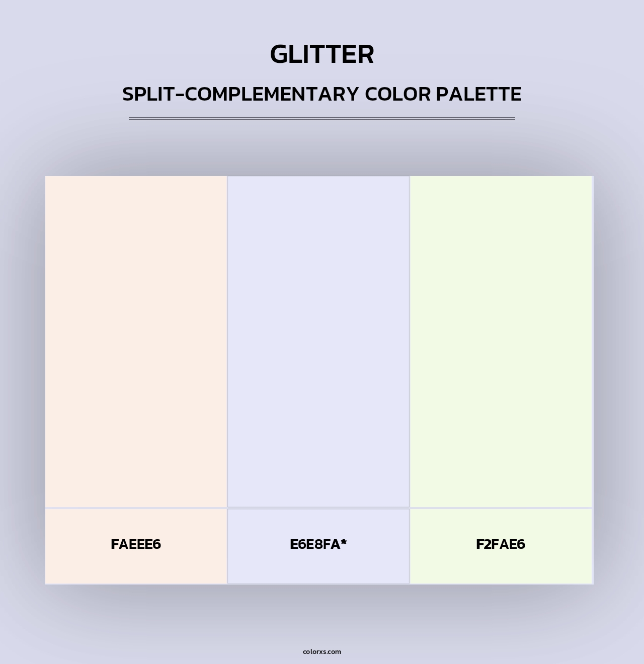 Glitter - Split-Complementary Color Palette