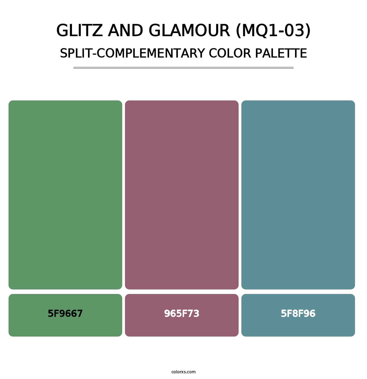 Glitz And Glamour (MQ1-03) - Split-Complementary Color Palette