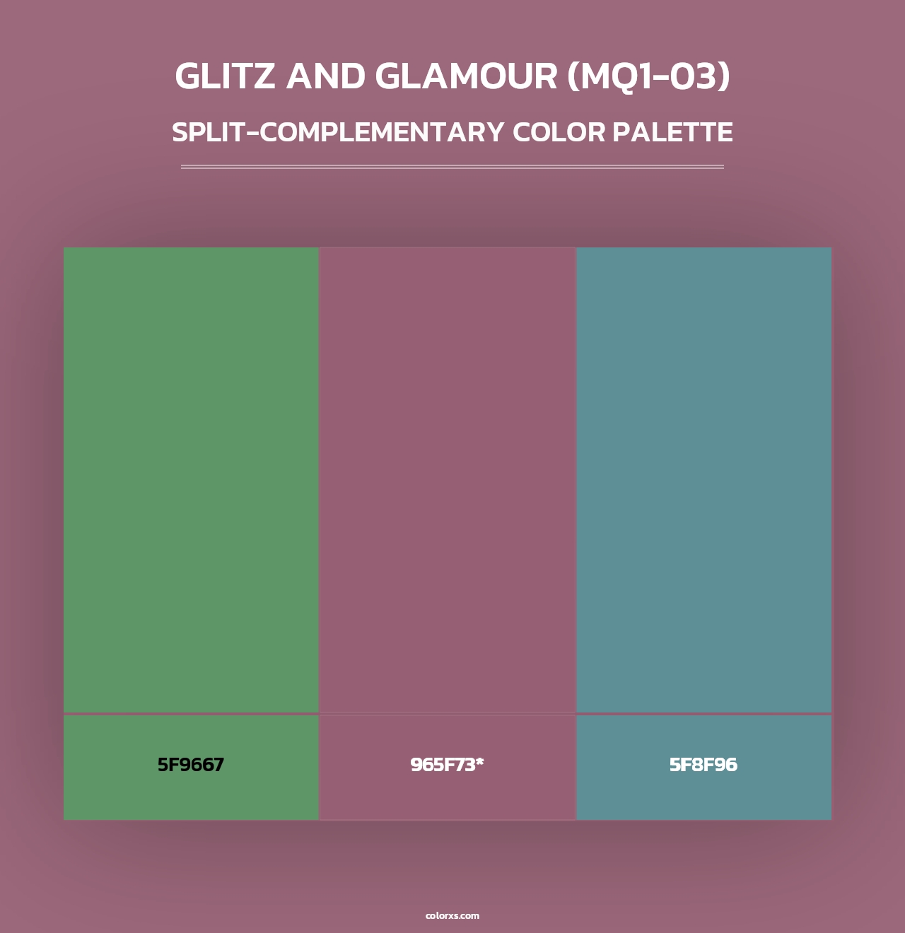 Glitz And Glamour (MQ1-03) - Split-Complementary Color Palette