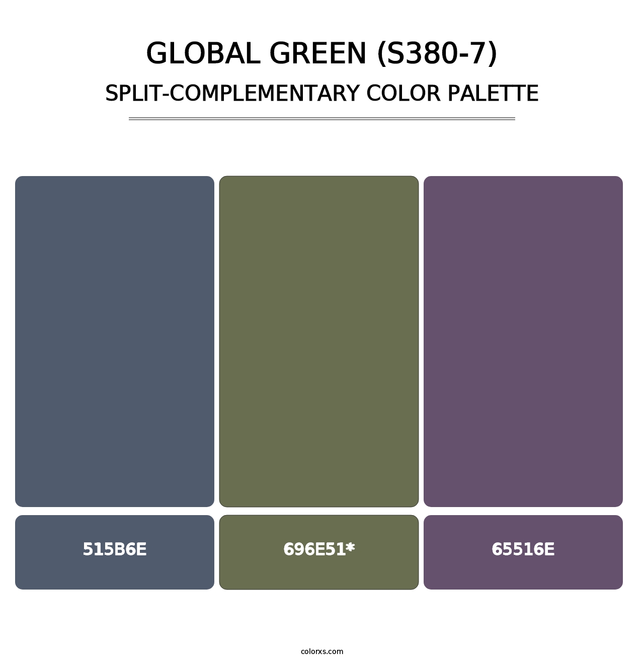 Global Green (S380-7) - Split-Complementary Color Palette