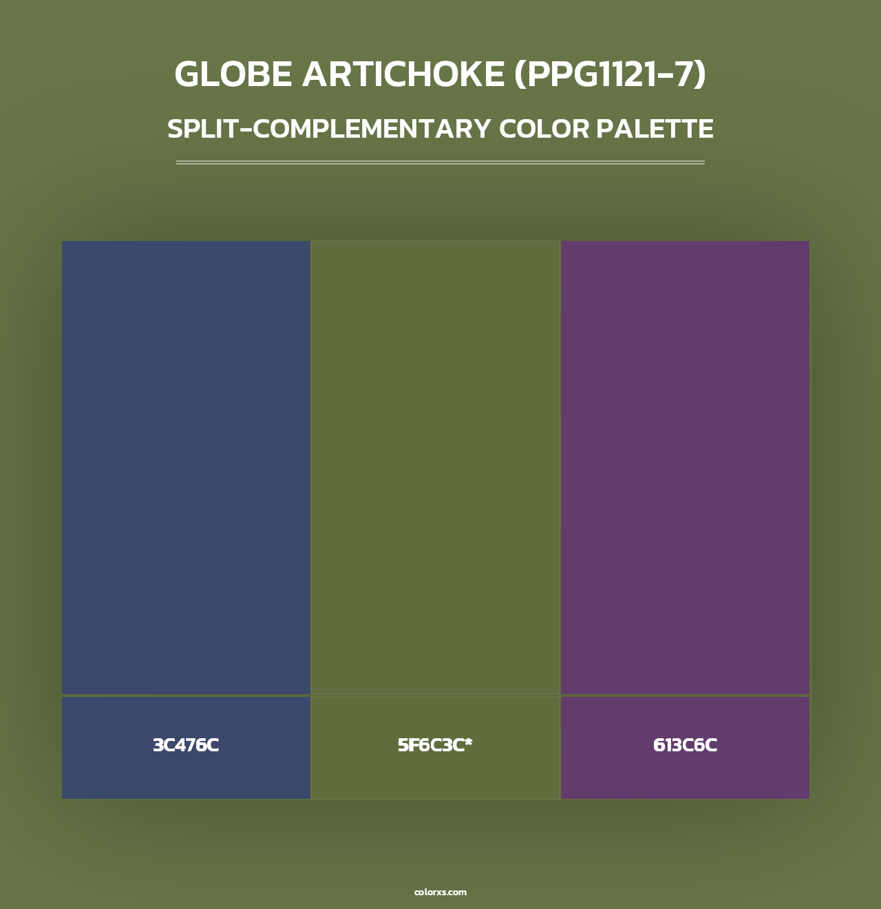 Globe Artichoke (PPG1121-7) - Split-Complementary Color Palette