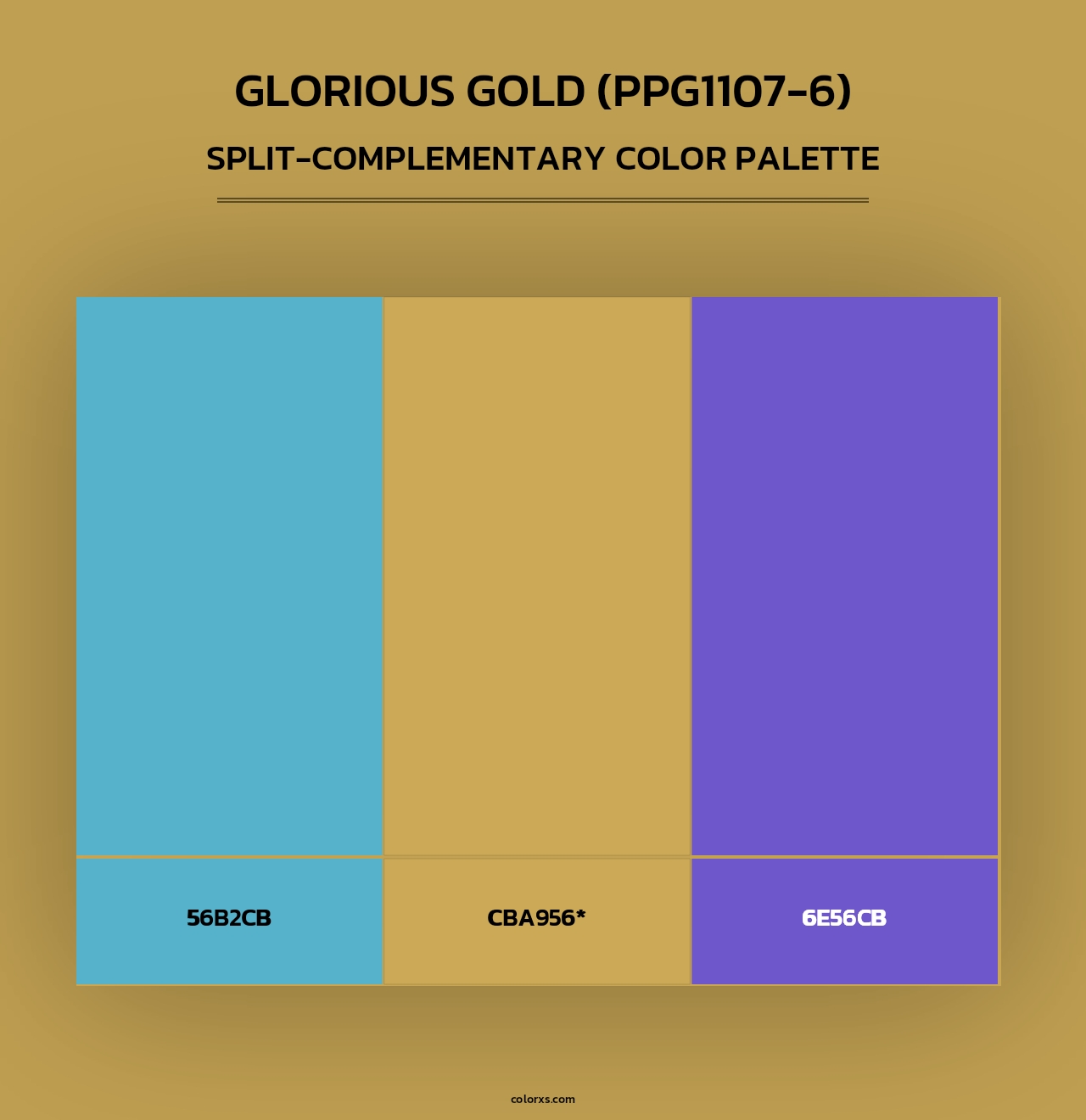Glorious Gold (PPG1107-6) - Split-Complementary Color Palette
