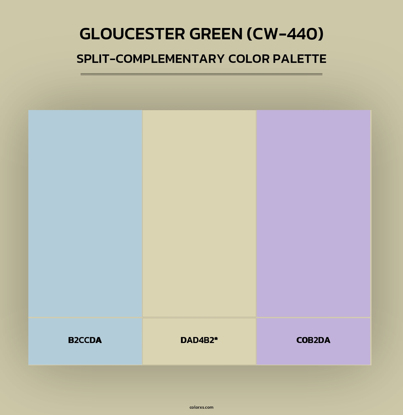 Gloucester Green (CW-440) - Split-Complementary Color Palette