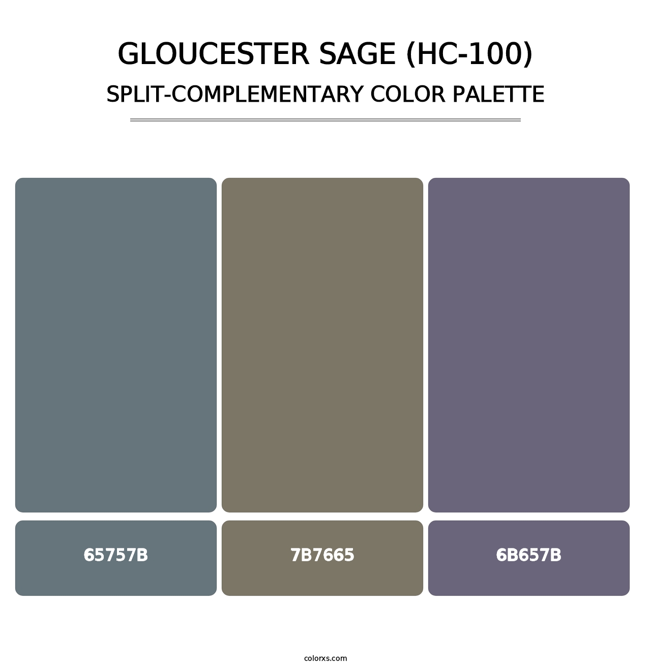 Gloucester Sage (HC-100) - Split-Complementary Color Palette