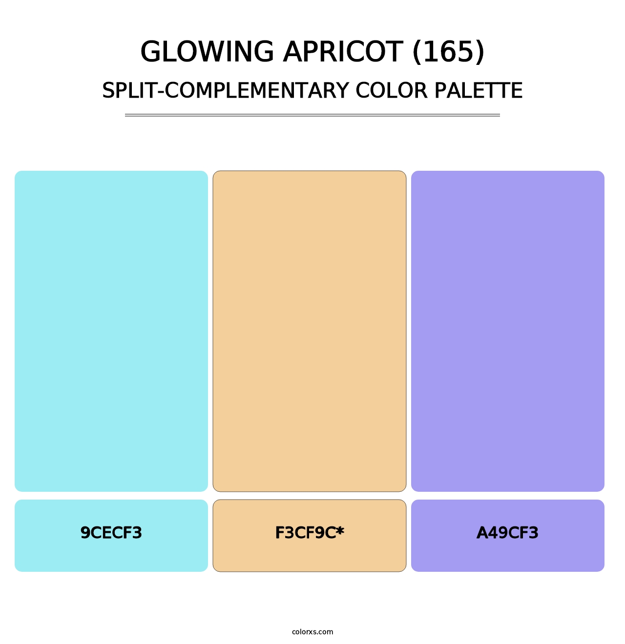 Glowing Apricot (165) - Split-Complementary Color Palette