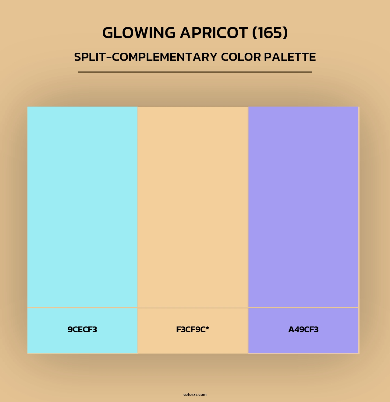 Glowing Apricot (165) - Split-Complementary Color Palette