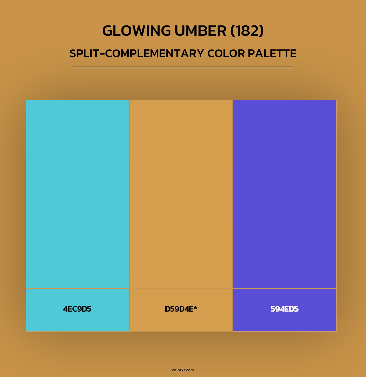Glowing Umber (182) - Split-Complementary Color Palette
